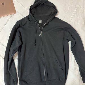 Black Gilden Zip-Up Hoodie